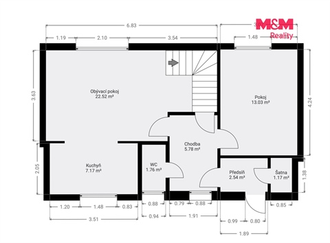Pronájem rodinného domu, 100 m² - 24