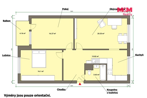 Pronájem bytu 3+1, 77 m² - 2