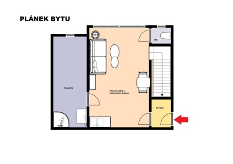 Pronájem bytu 1kk, 82 m² 2