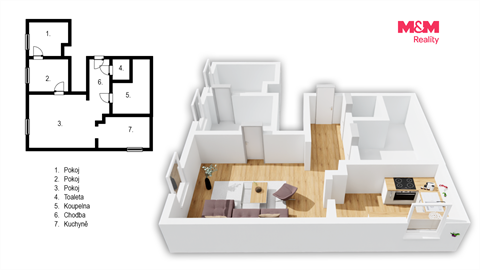 Prodej bytu 3+1, 55 m² 14