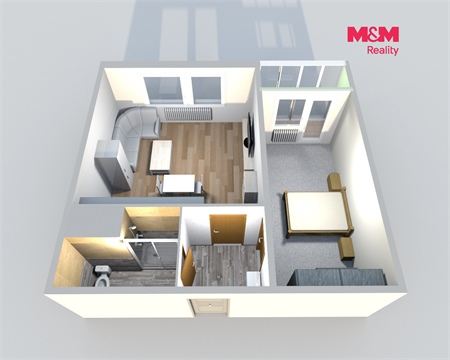 Pronájem bytu 1+1, 40 m² 2