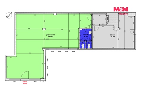 Pronájem obchodních prostor, 146 m² 2