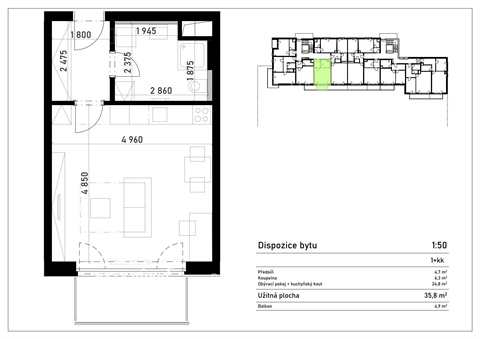 Pronájem bytu 1kk, 36 m² 12