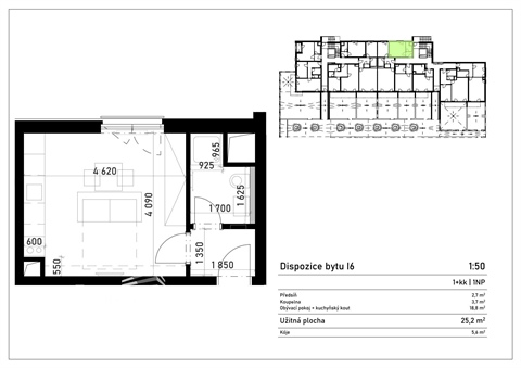 Pronájem bytu 1kk, 25 m² 8