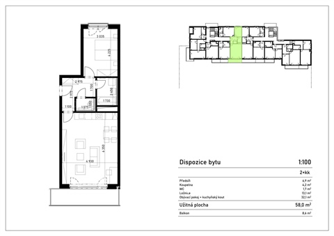 Pronájem bytu 2kk, 58 m² 10