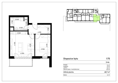 Pronájem bytu 2kk, 49 m² 8