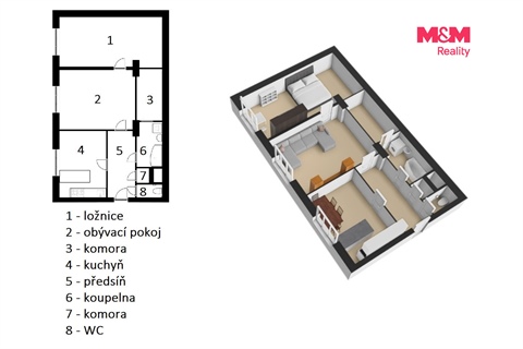 Pronájem bytu 2+1, 54 m² 6