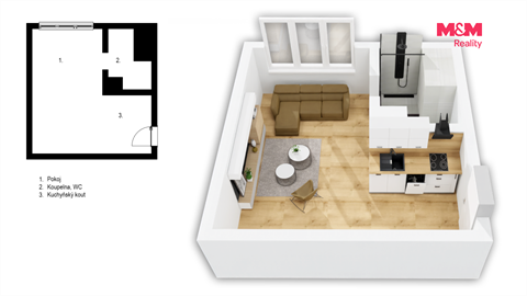 Prodej bytu 1kk, 19 m² - 10