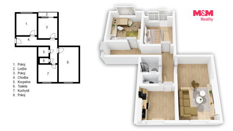 Prodej bytu 3+1, 72 m² - 2