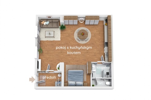 Prodej bytu 1kk, 62 m² 6