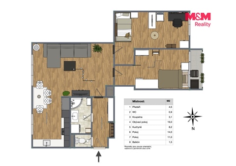 Prodej bytu 3+1, 61 m² - 8