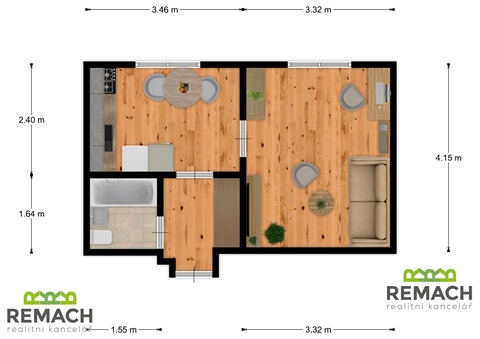 Pronájem bytu 1+1, 31 m² 6