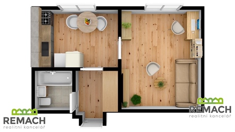 Pronájem bytu 1+1, 31 m² - 8