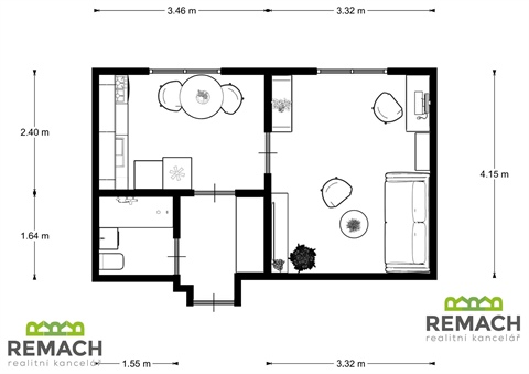 Pronájem bytu 1+1, 31 m² - 6