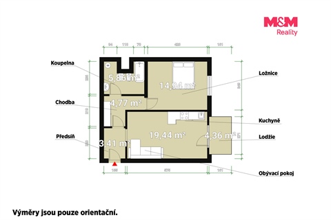 Prodej bytu 2kk, 50 m² 10