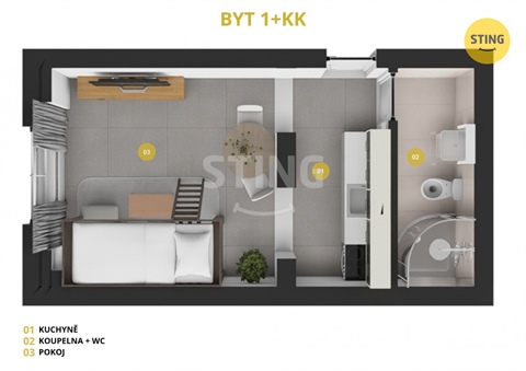 Prodej bytu 1kk, 37 m² - 6