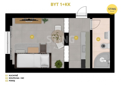 Prodej bytu 1kk, 37 m² - 6