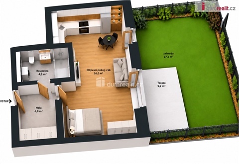 Pronájem bytu 1kk, 37 m² - 10