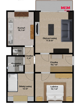 Prodej bytu 3+1, 66 m² 6