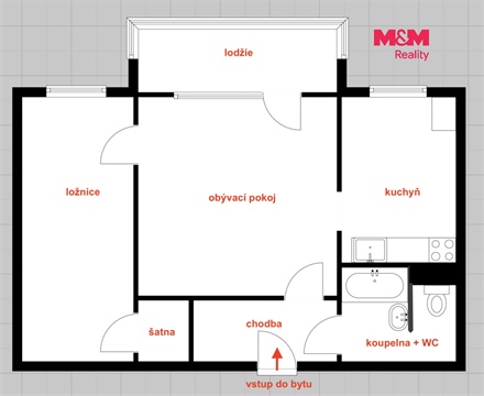 Prodej bytu 2+1, 44 m² - 8