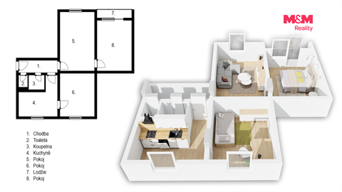 Prodej bytu 3+1, 72 m² - 2