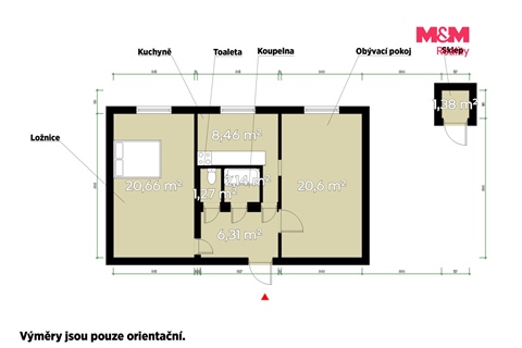 Prodej bytu 2+1, 54 m² - 4