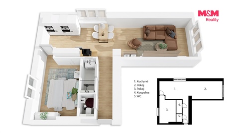 Pronájem bytu 2kk, 56 m² 4