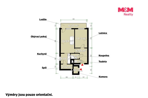 Prodej bytu 2+1, 47 m² - 8
