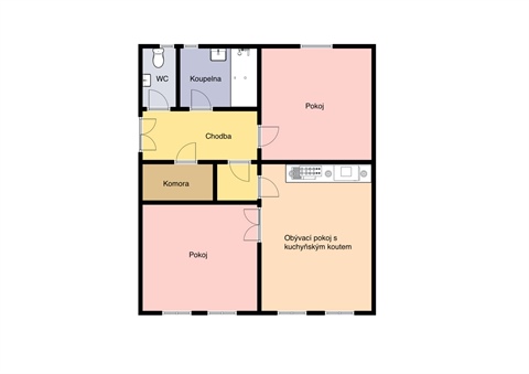 Pronájem bytu 3kk, 80 m² - 2