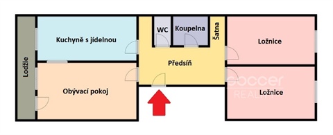 Pronájem bytu 3kk, 72 m² - 2