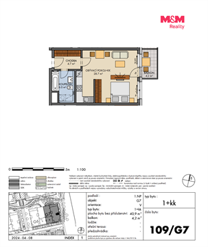 Prodej bytu 1kk, 41 m² - 0