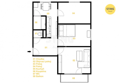Prodej bytu 3+1, 62 m² - 16