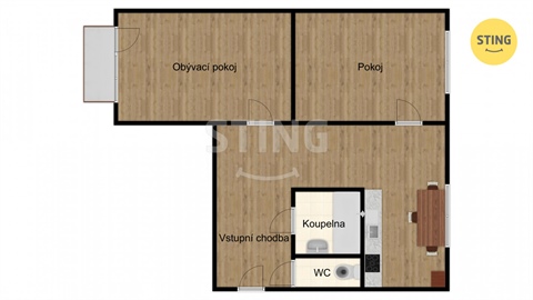 Pronájem bytu 2+1, 51 m² - 10
