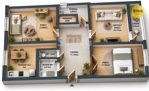 Prodej bytu 3+1, 82 m² 18