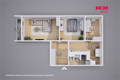 Prodej bytu 3+1, 69 m² 20
