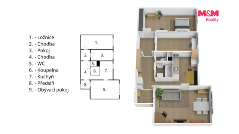 Prodej bytu 3+1, 70 m² 6