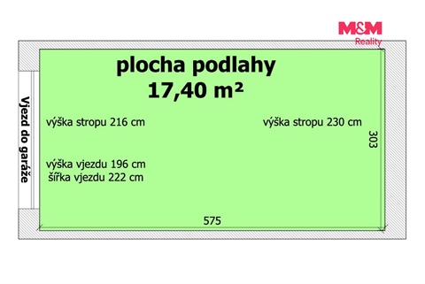 Pronájem garáže, 17 m² - 2