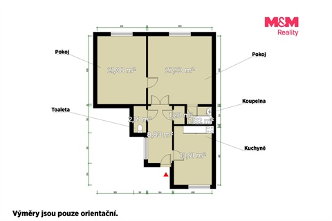 Pronájem bytu 2+1, 81 m² - 0
