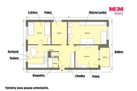 Pronájem bytu 4+1, 76 m² 4