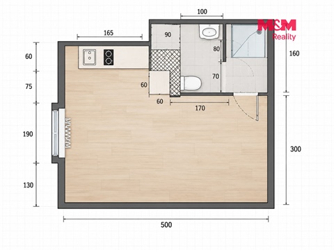 Pronájem bytu 1kk, 21 m² - 8