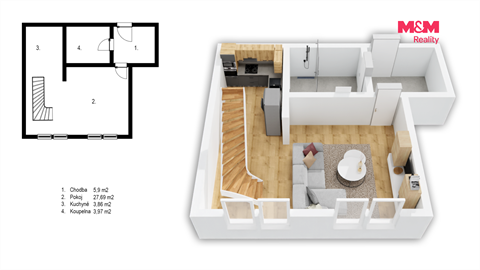 Prodej bytu 2kk, 63 m² 14