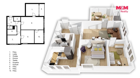Prodej bytu 4+1, 77 m² - 4