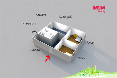 Pronájem bytu 2+1, 58 m² - 10
