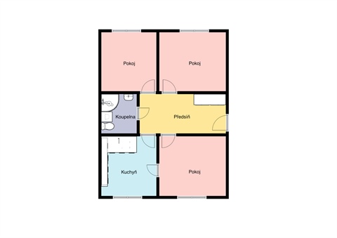 Pronájem bytu 3kk, 60 m² - 0