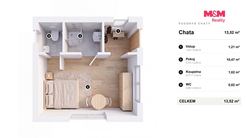 Prodej chaty / chapuly, 16 m² - 2