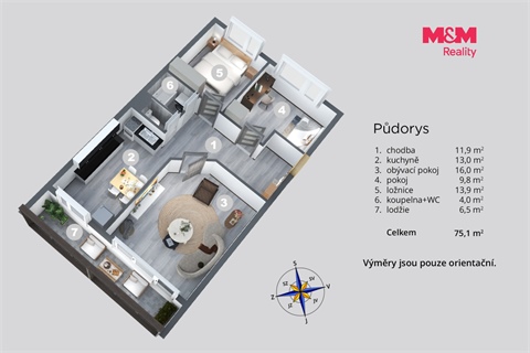 Prodej bytu 3+1, 68 m² - 14