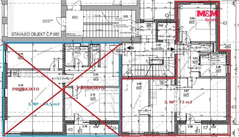 Pronájem bytu 3kk, 73 m² - 6