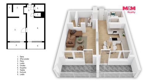 Prodej bytu 1+1, 48 m² - 14
