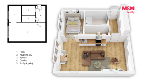 Prodej bytu 1+1, 39 m² 12