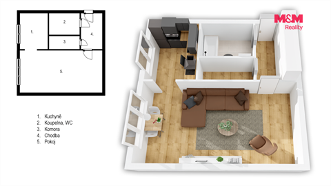 Prodej bytu 1+1, 39 m² - 10